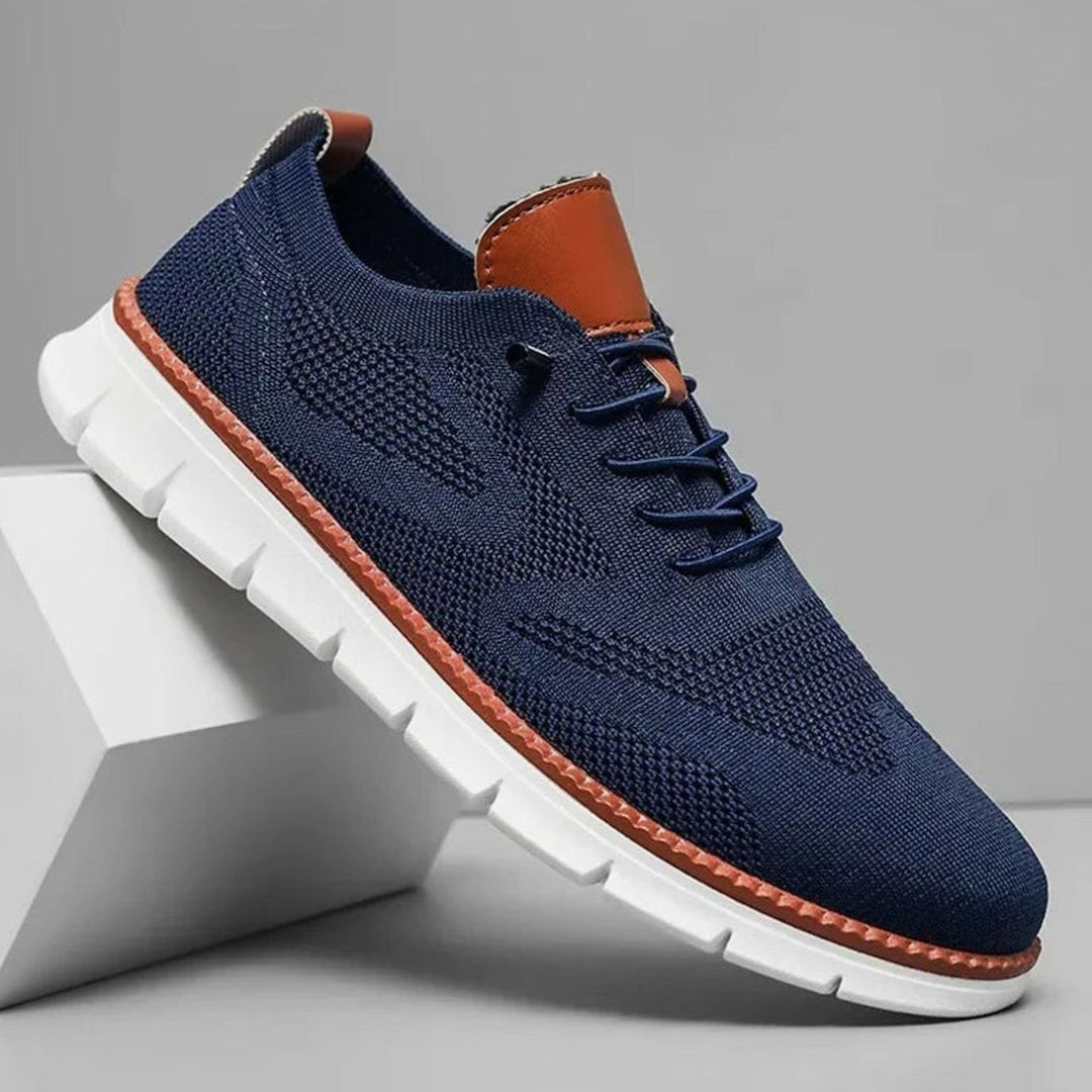 Men's Breathable Knit Lace-Up Casual Trainers