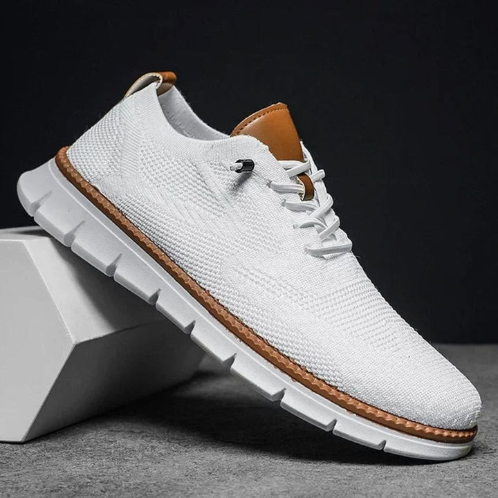 Men's Breathable Knit Lace-Up Casual Trainers