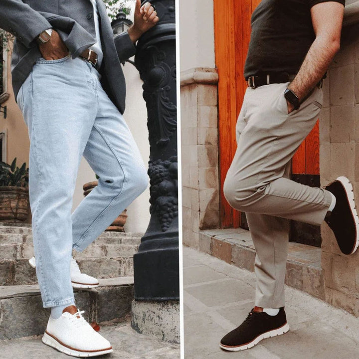 Men's Breathable Knit Lace-Up Casual Trainers