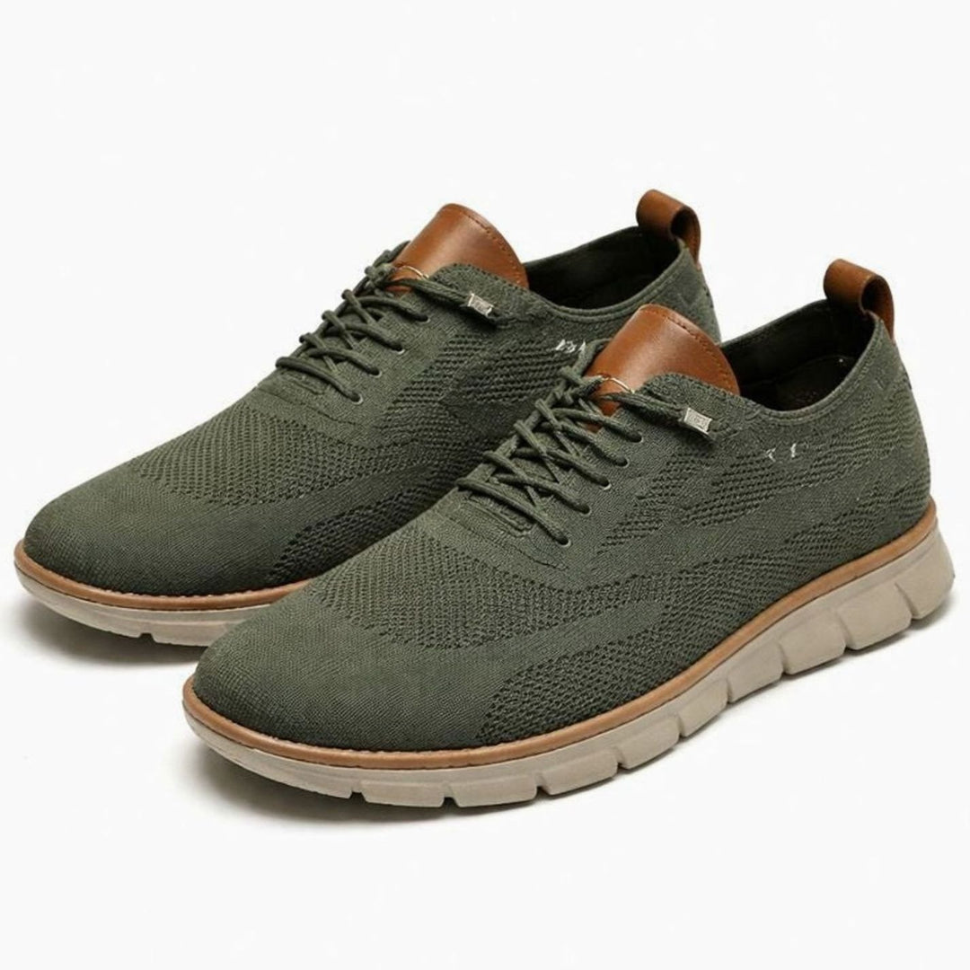 Men's Breathable Knit Lace-Up Oxford Trainers