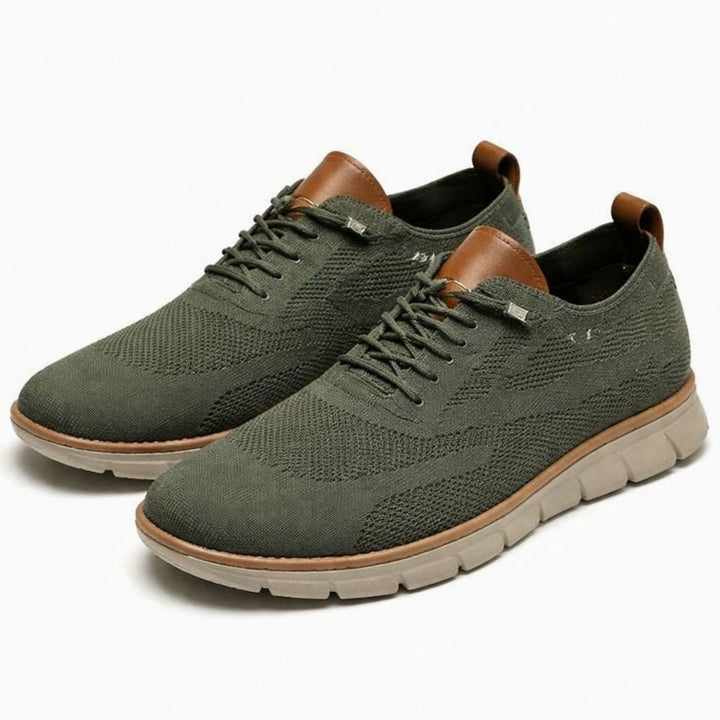 Men's Breathable Knit Lace-Up Oxford Trainers