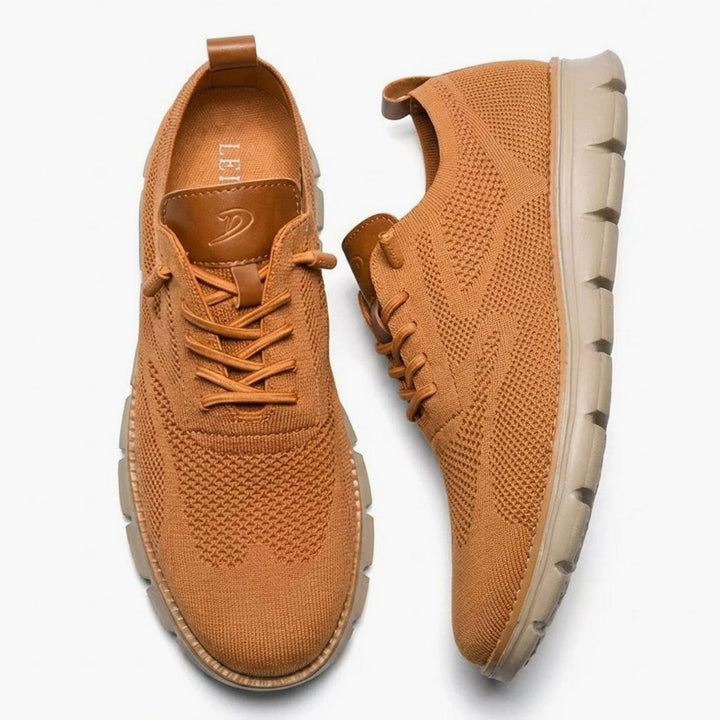Men's Breathable Knit Lace-Up Oxford Trainers