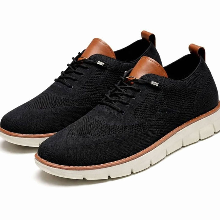 Men's Breathable Knit Lace-Up Oxford Trainers