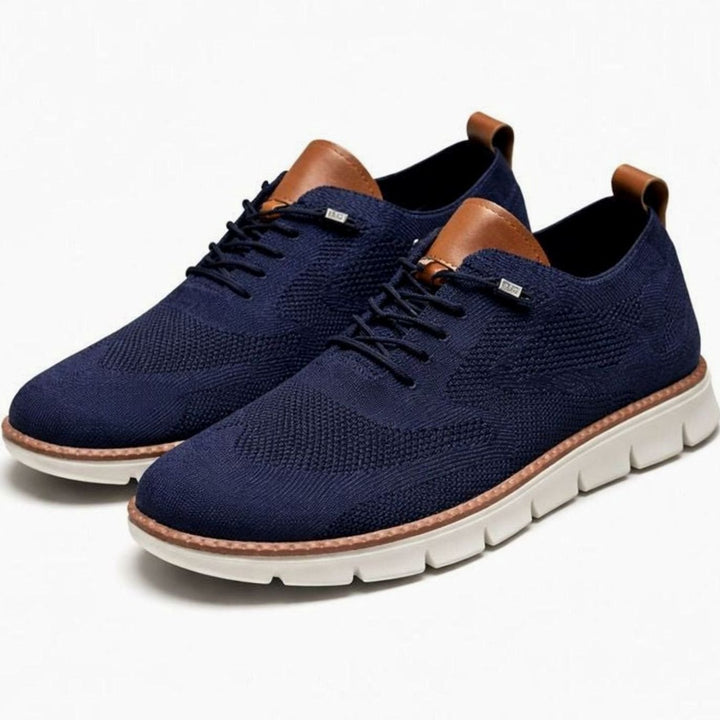 Men's Breathable Knit Lace-Up Oxford Trainers