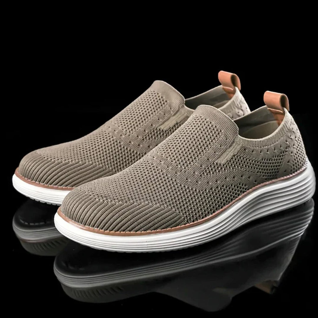 Men's Breathable Knit Slip-On Casual Trainers