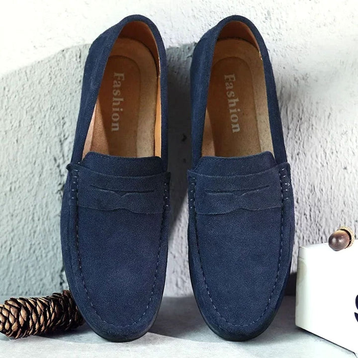 Men's Casual Suede Penny Slip-On Loafers