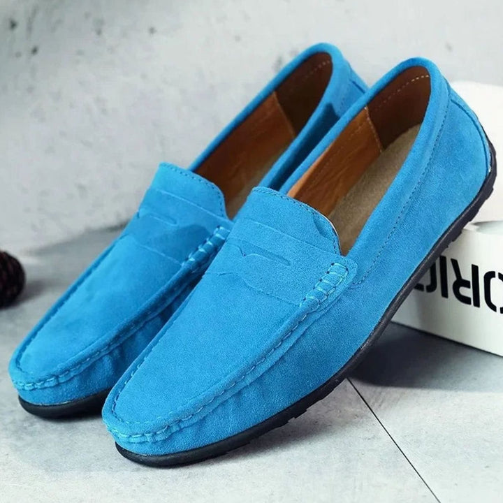 Men's Casual Suede Penny Slip-On Loafers
