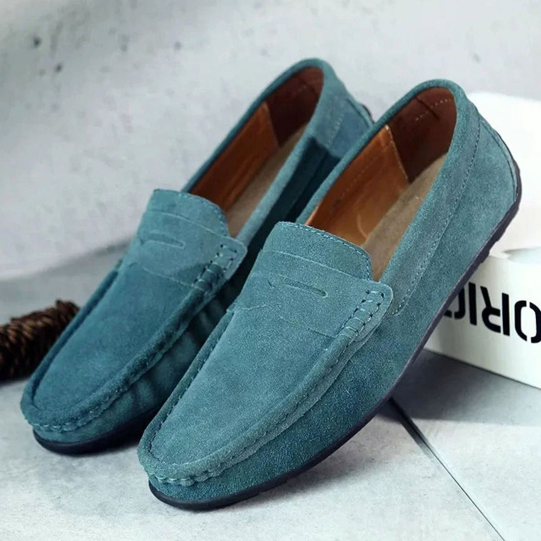 Men's Casual Suede Penny Slip-On Loafers