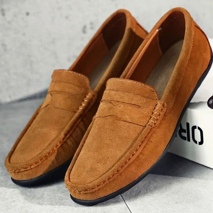 Men's Casual Suede Penny Slip-On Loafers