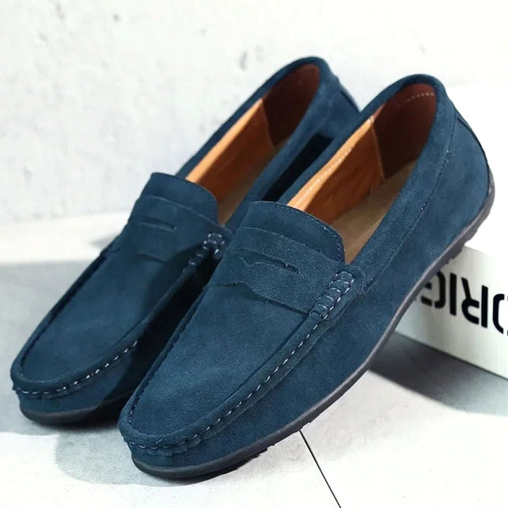 Men's Casual Suede Penny Slip-On Loafers