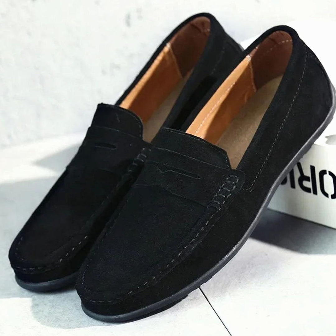 Men's Casual Suede Penny Slip-On Loafers
