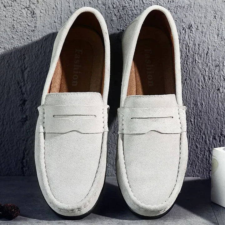 Men's Casual Suede Penny Slip-On Loafers