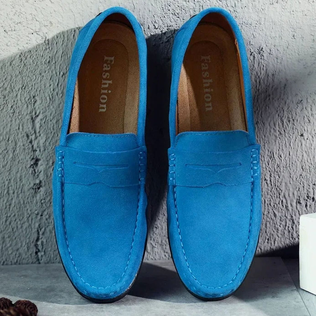 Men's Casual Suede Penny Slip-On Loafers