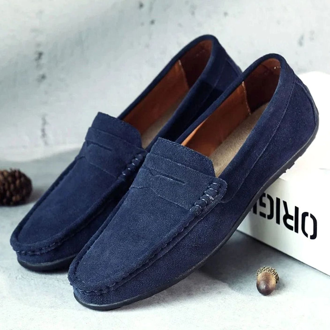 Men's Casual Suede Penny Slip-On Loafers