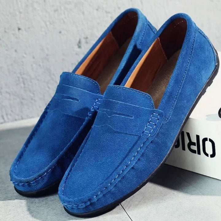 Men's Casual Suede Penny Slip-On Loafers