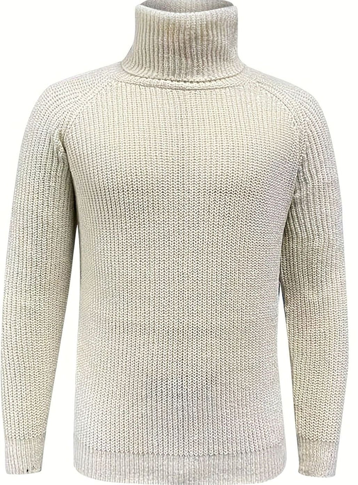 Men's Chunky Knit Rollneck Turtleneck Winter Jumper