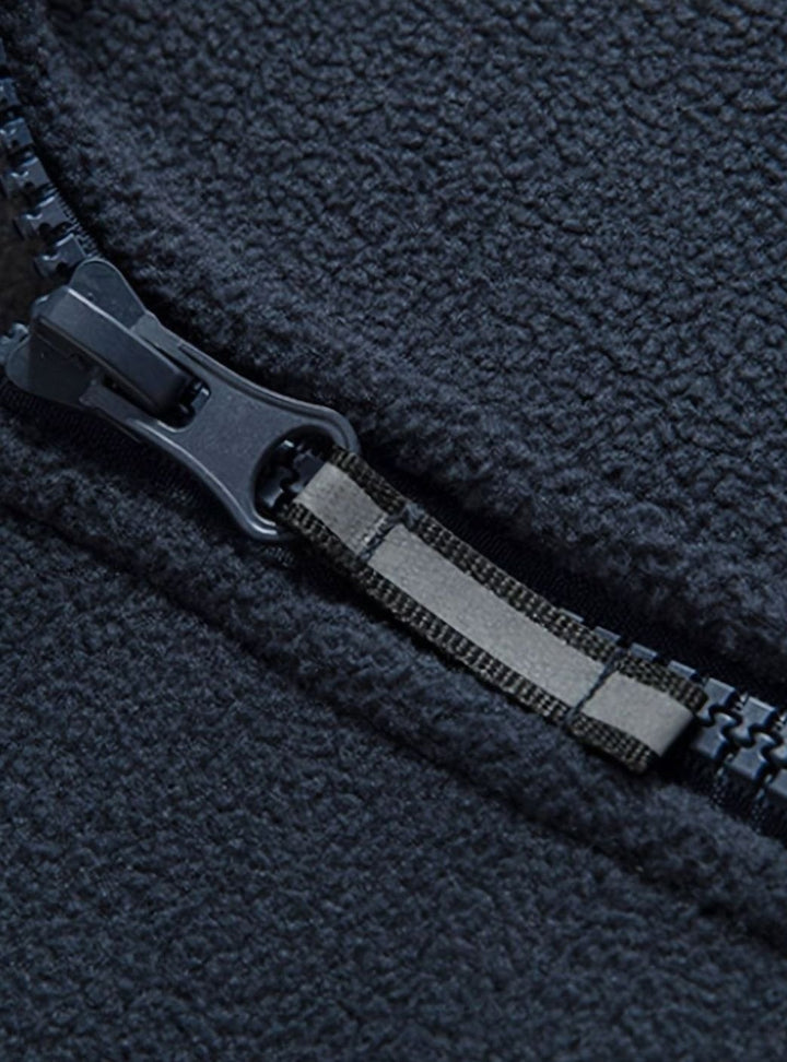 Men's Fleece Full-Zip Outdoor Jacket Stand Collar