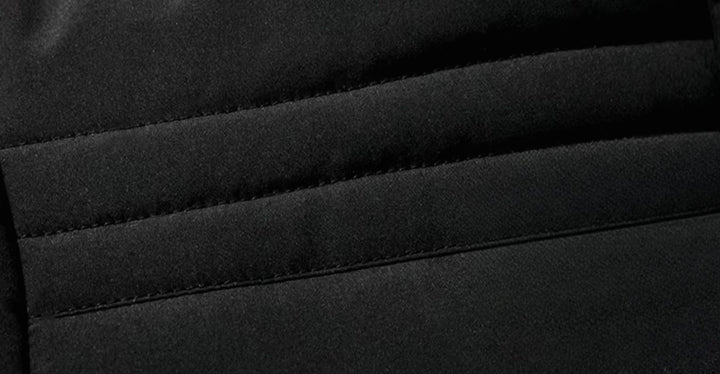 Men's Fleece-Lined Quilted Parka Jacket Faux Fur Hood