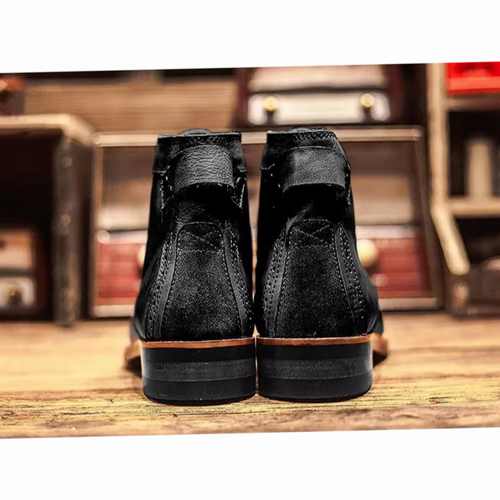 Men's Lace-Up Ankle Boots Casual Leather-Look Chukka