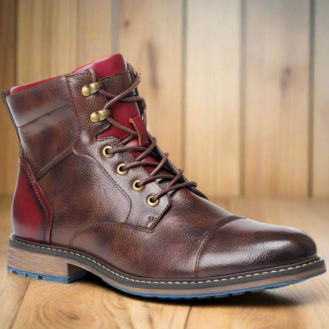 Men's Lace-Up Side-Zip Casual Leather Ankle Boots