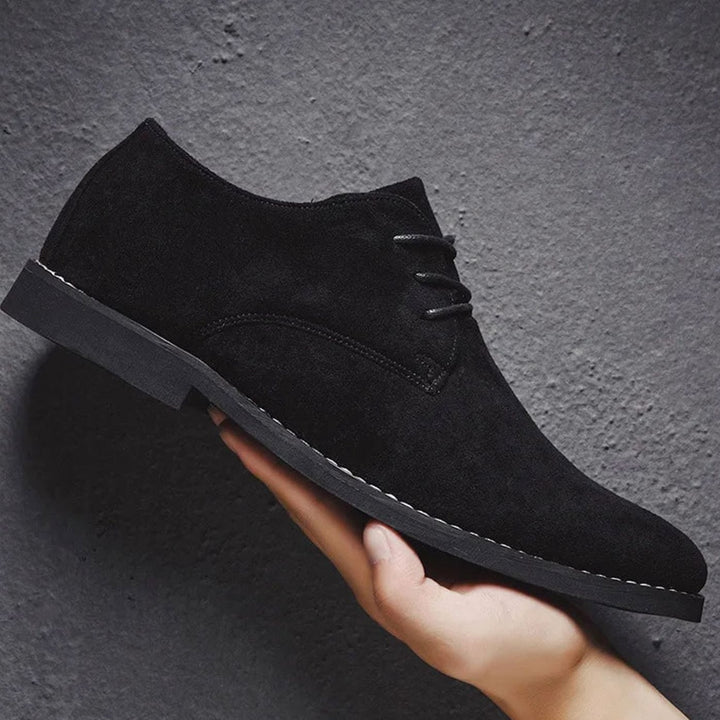 Men's Minimalist Suede Lace-Up Derby Shoes