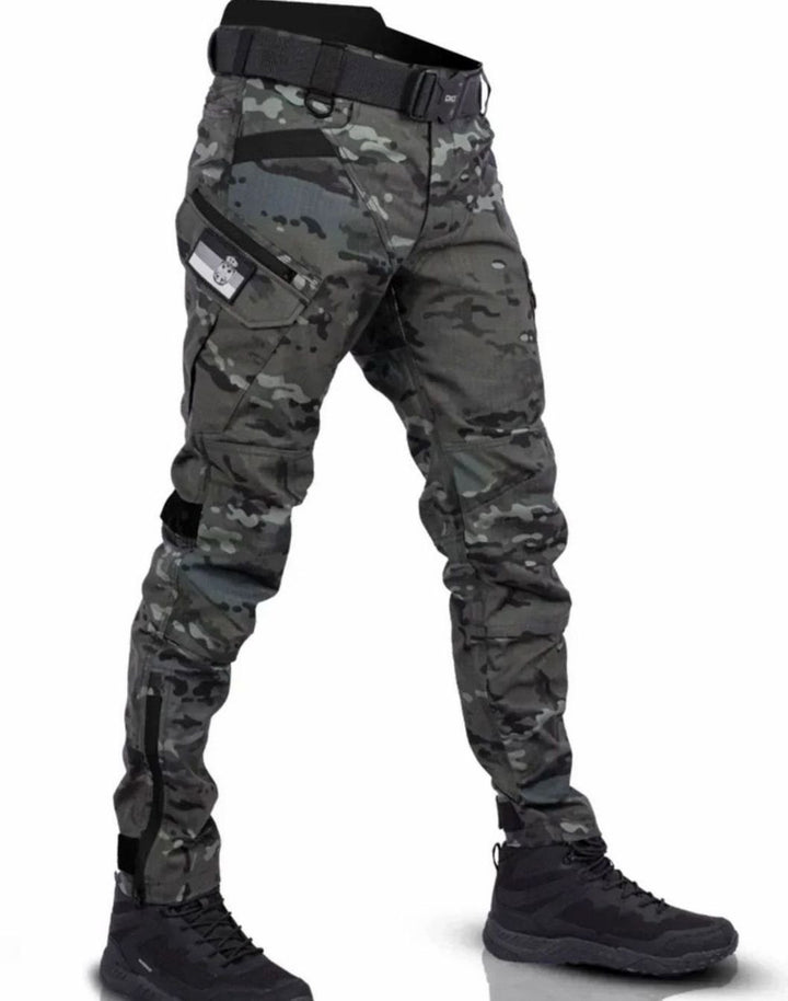Men's Multi-Pocket Tactical Cargo Trousers Relaxed Fit