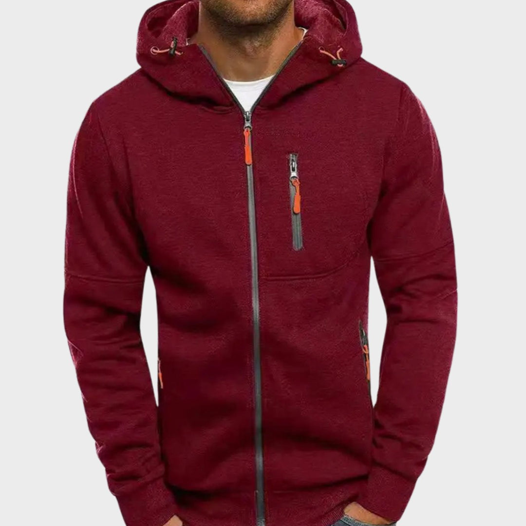 Men's Relaxed-Fit Full-Zip Hooded Sweatshirt