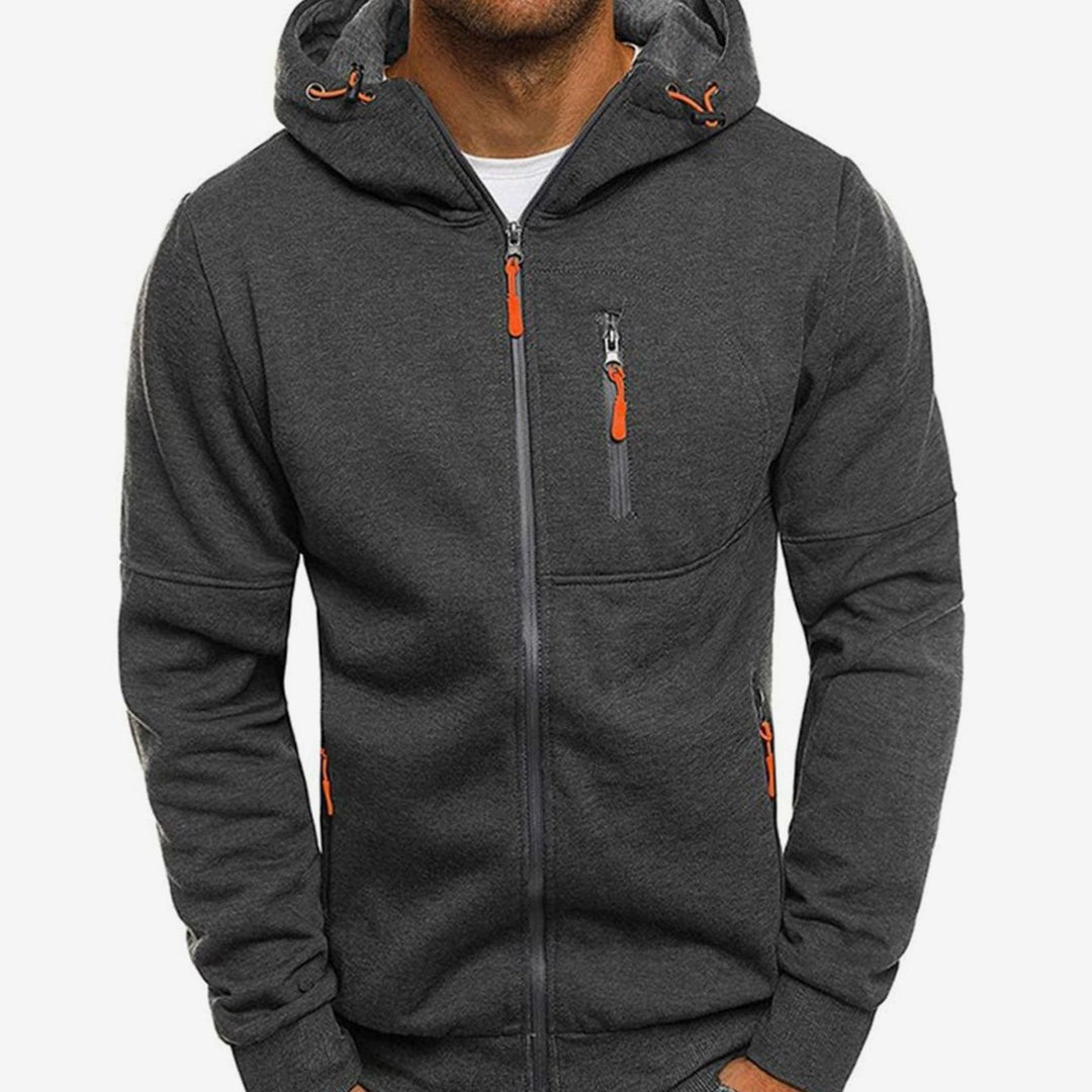 Men's Relaxed-Fit Full-Zip Hooded Sweatshirt