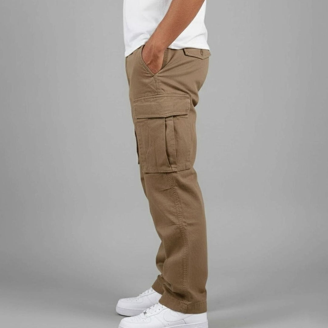 Men's Relaxed-Fit Multi-Pocket Streetwear Cargo Pants