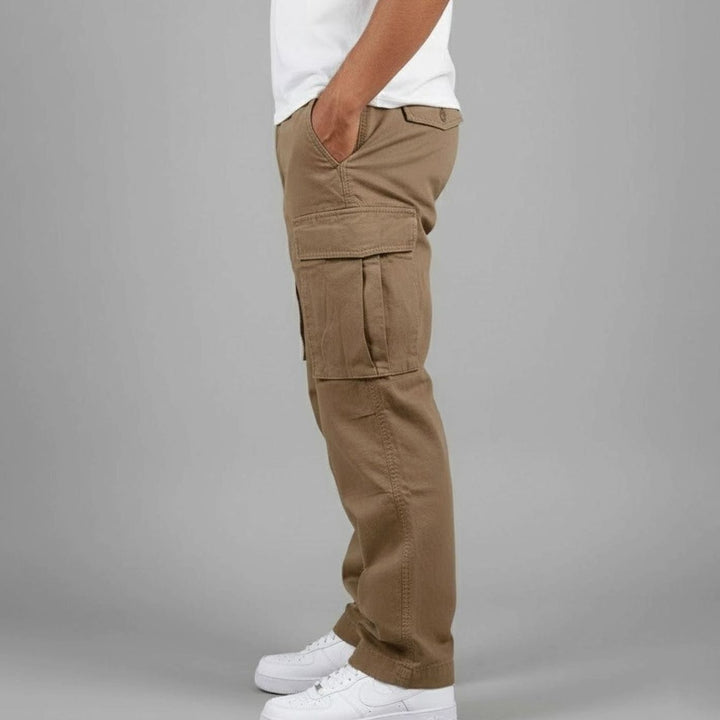 Men's Relaxed-Fit Multi-Pocket Streetwear Cargo Pants