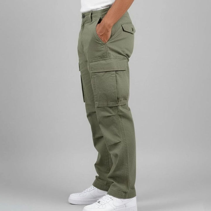 Men's Relaxed-Fit Multi-Pocket Streetwear Cargo Pants