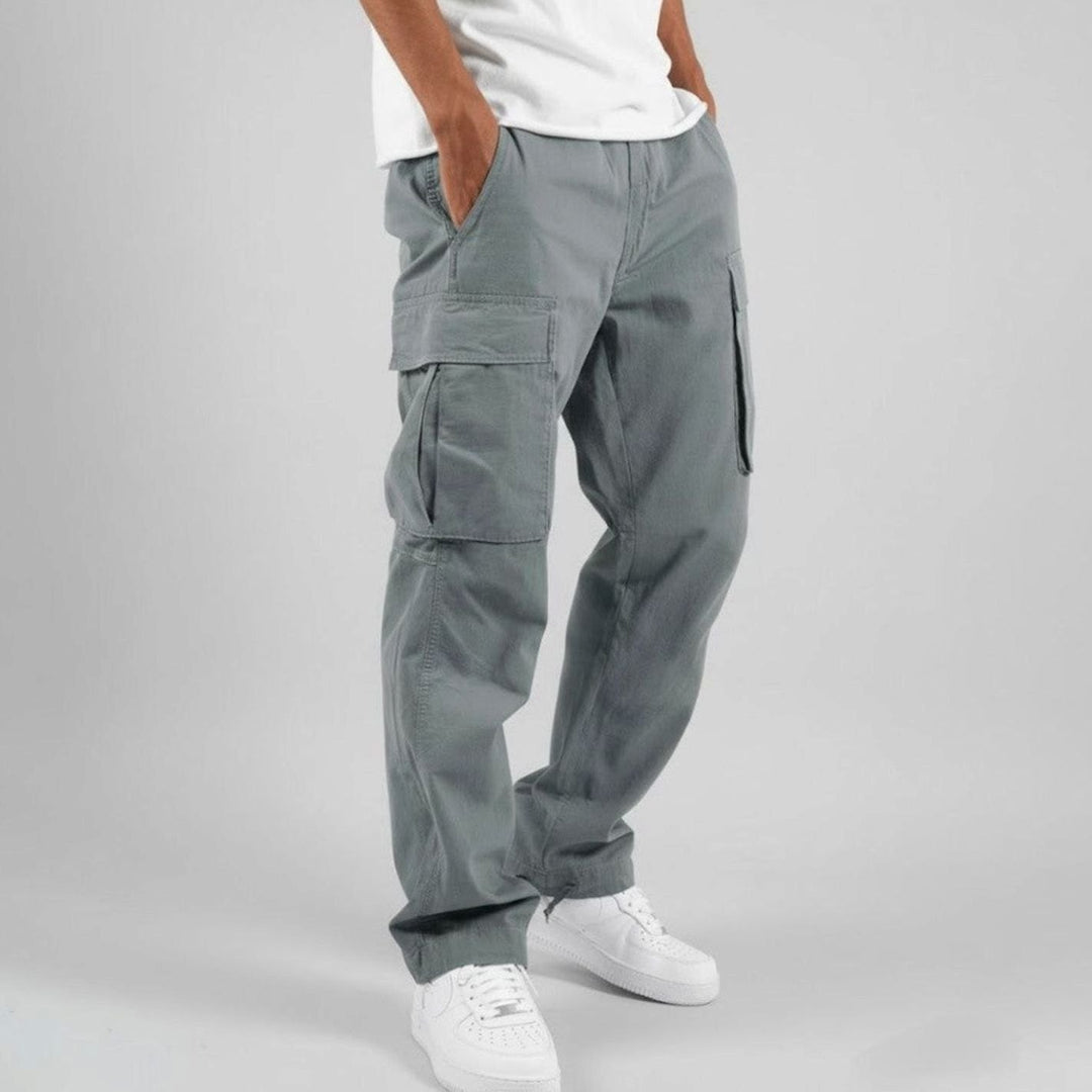 Men's Relaxed-Fit Multi-Pocket Streetwear Cargo Pants