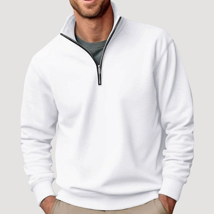 Men's Relaxed-Fit Quarter-Zip Pullover Sweatshirt