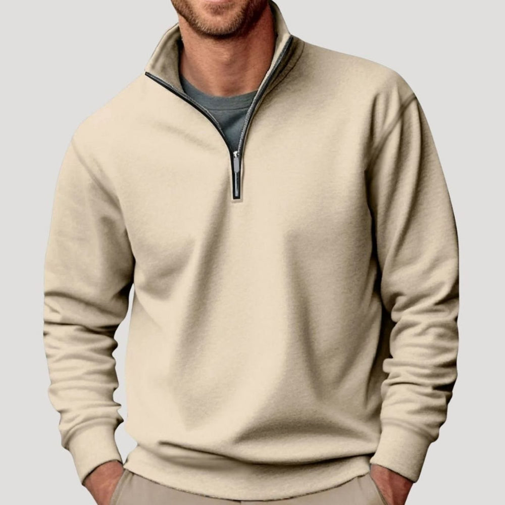 Men's Relaxed-Fit Quarter-Zip Pullover Sweatshirt