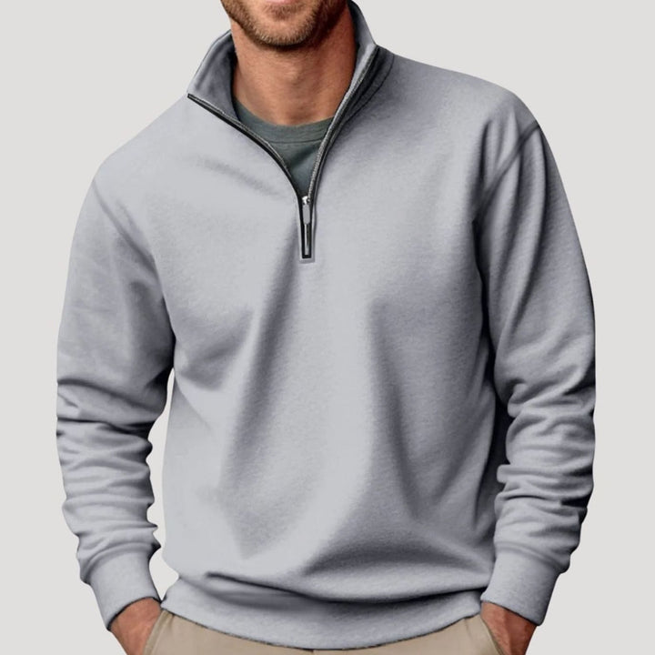 Men's Relaxed-Fit Quarter-Zip Pullover Sweatshirt