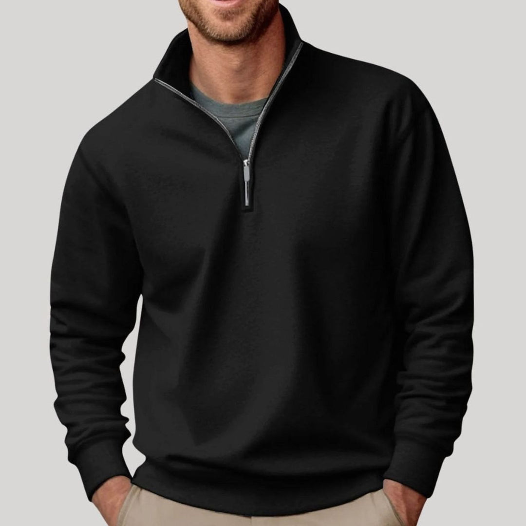Men's Relaxed-Fit Quarter-Zip Pullover Sweatshirt