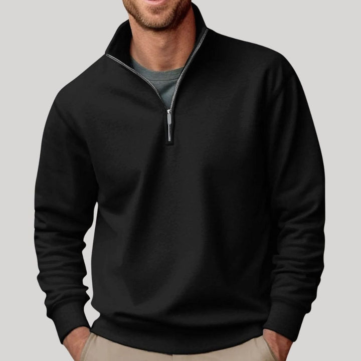 Men's Relaxed-Fit Quarter-Zip Pullover Sweatshirt