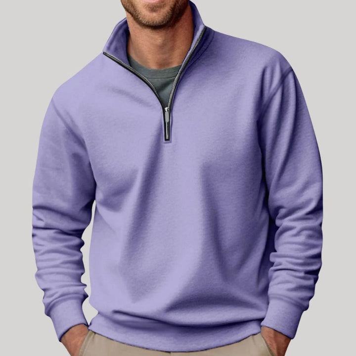 Men's Relaxed-Fit Quarter-Zip Pullover Sweatshirt