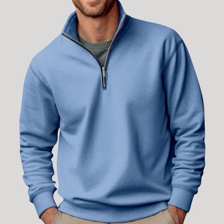 Men's Relaxed-Fit Quarter-Zip Pullover Sweatshirt