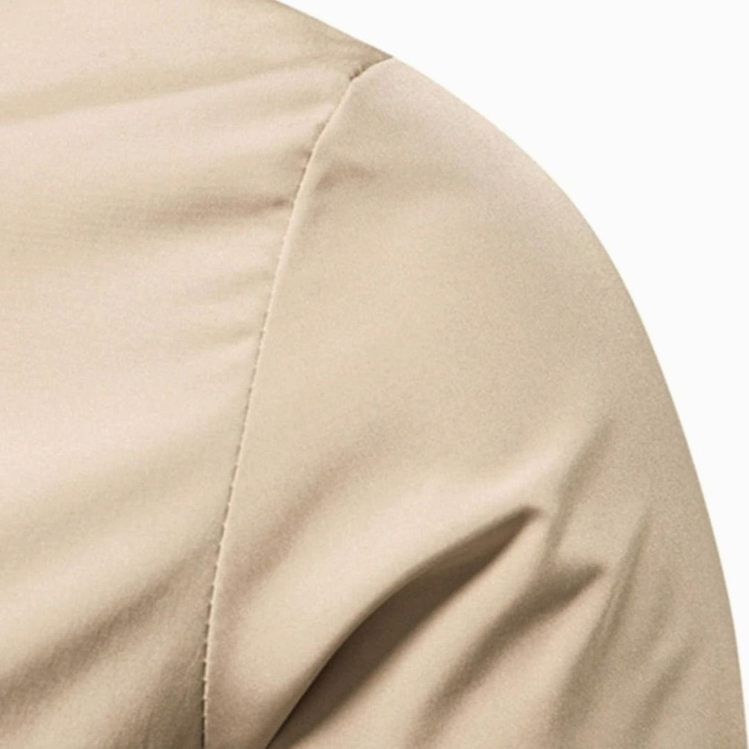 Men's Relaxed-Fit Zip-Up Bomber Jacket Contrast Rib Trim