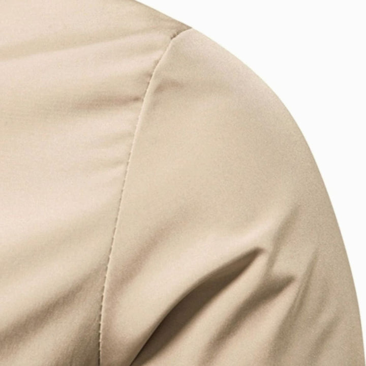Men's Relaxed-Fit Zip-Up Bomber Jacket Contrast Rib Trim