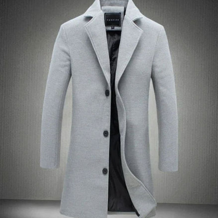 Men's Slim-Fit Long Formal Winter Overcoat