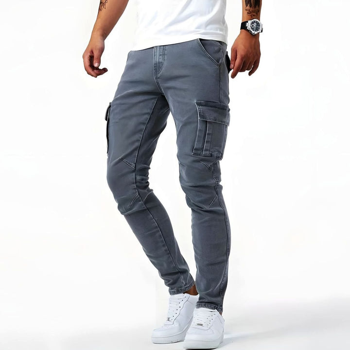 Men's Slim-Fit Multi-Pocket Cargo Trousers