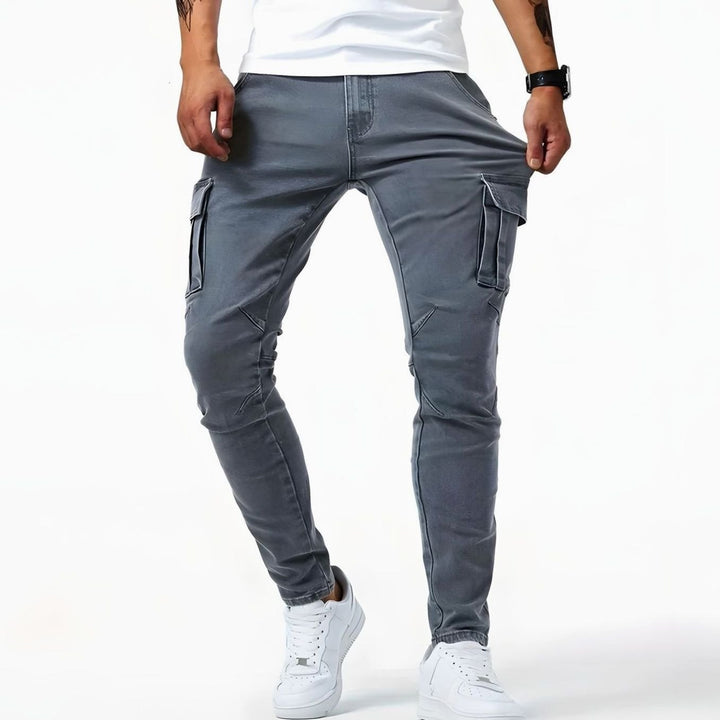 Men's Slim-Fit Multi-Pocket Cargo Trousers
