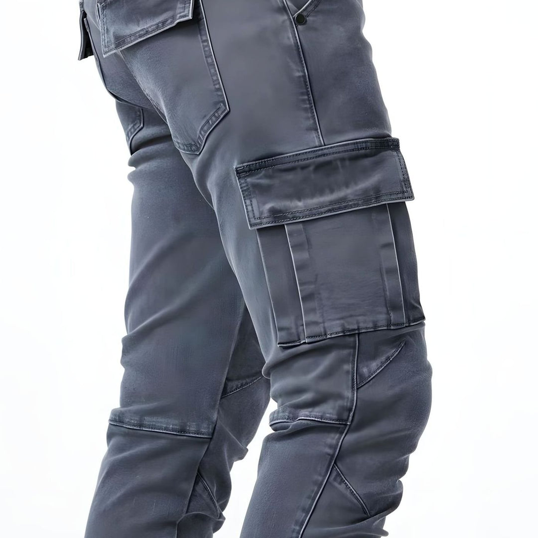 Men's Slim-Fit Multi-Pocket Cargo Trousers