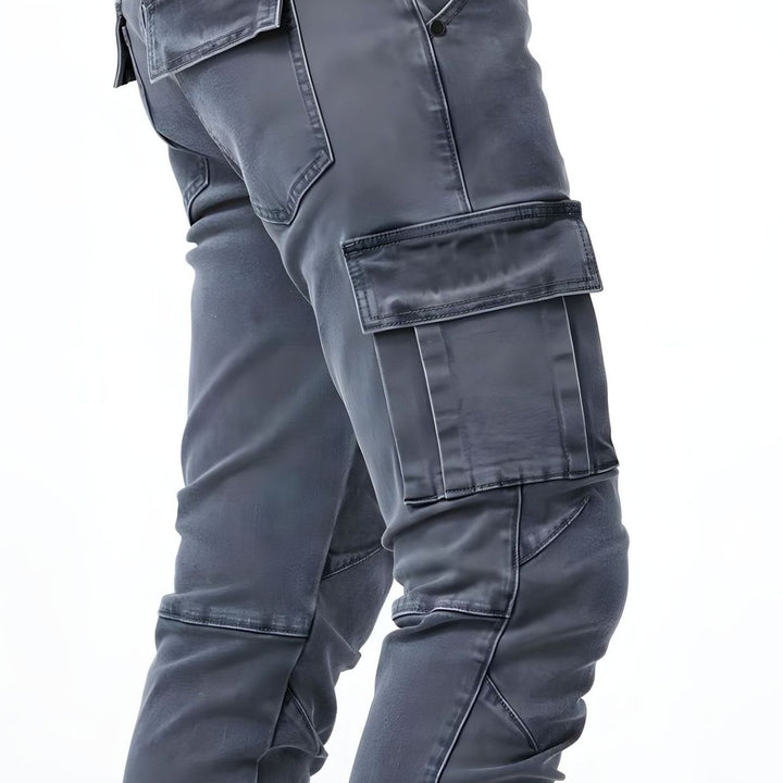 Men's Slim-Fit Multi-Pocket Cargo Trousers