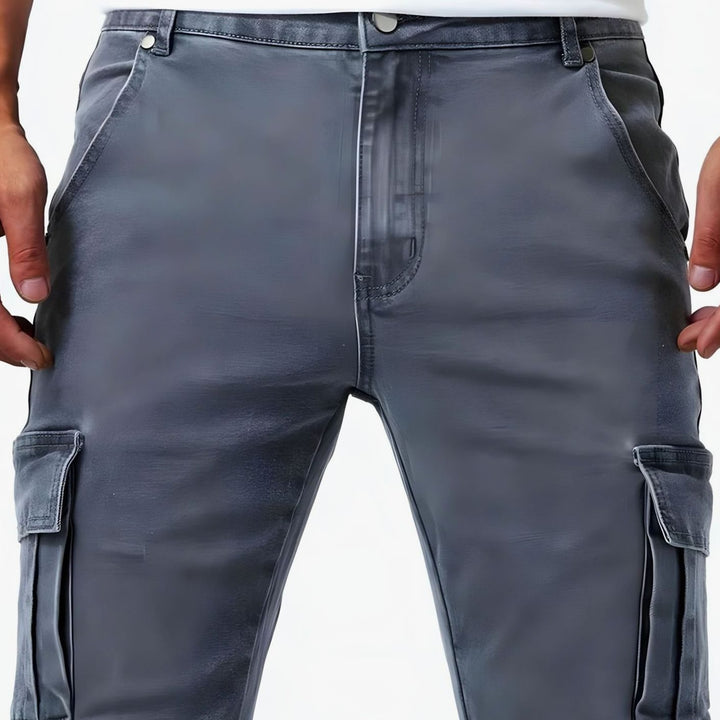 Men's Slim-Fit Multi-Pocket Cargo Trousers
