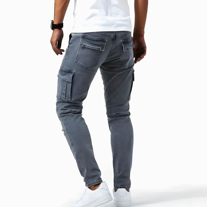 Men's Slim-Fit Multi-Pocket Cargo Trousers