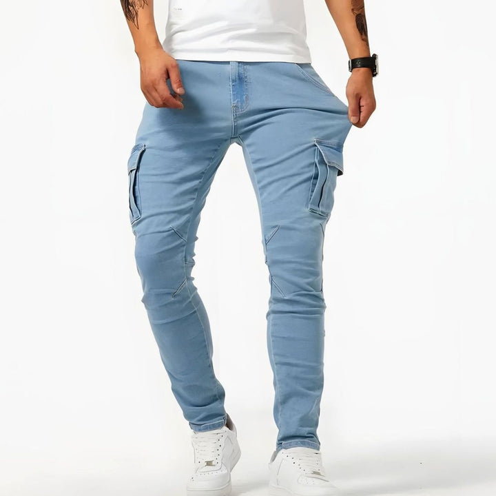 Men's Slim-Fit Multi-Pocket Cargo Trousers