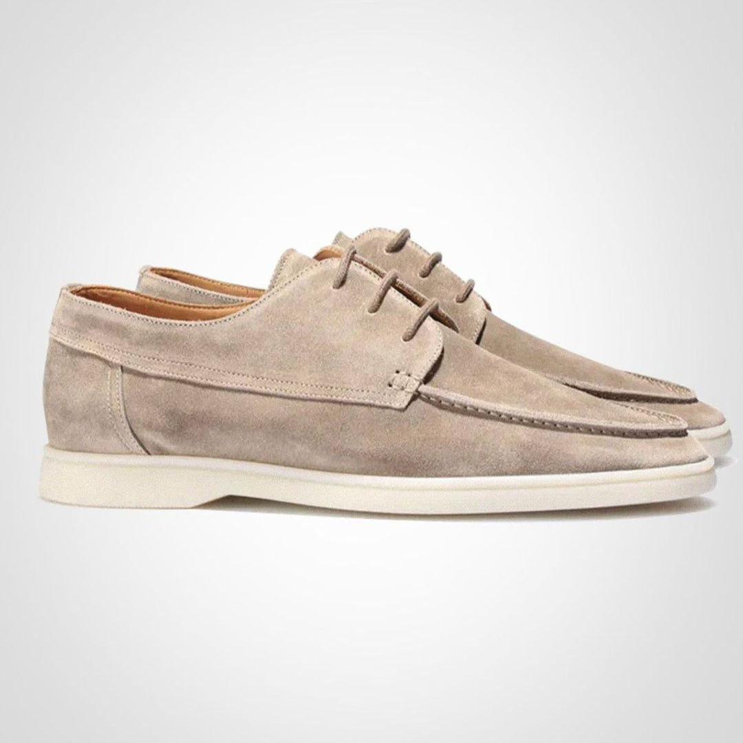 Men's Suede-Effect Lace-Up Boat Derby Loafers